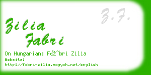 zilia fabri business card